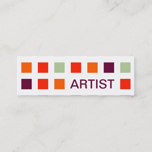 ARTIST (モダン正方形) スキニー名刺 (正面)