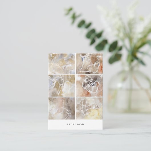 Artist 6 Image Grid Template 名刺 (スタンド正面)