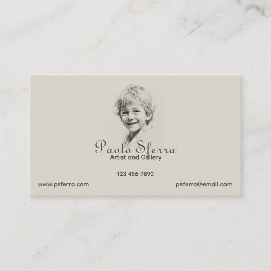 Artist and Gallery 名刺 (正面)