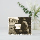 Artist at the Seine river in Paris, France ポストカード (スタンド正面)