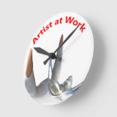 Artist at Work ラウンド壁時計 (傾斜)