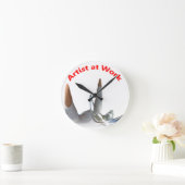 Artist at Work ラウンド壁時計 (ホーム)