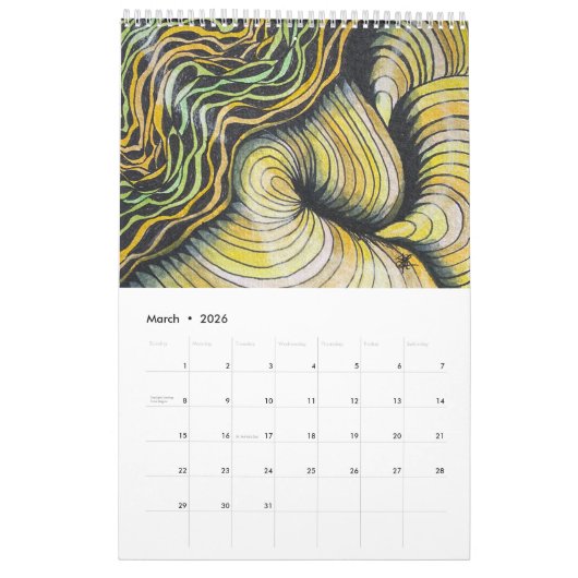 Artist by Accident全年 カレンダー (3月 2026)