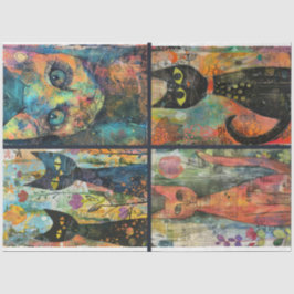 Artist Catをテーマにしたジャンクジャーナルの背景1 薄葉紙