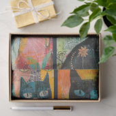 Artist Catをテーマにしたジャンクジャーナルの背景2 薄葉紙 (ギフト)