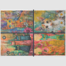 Artist Catをテーマにしたジャンクジャーナルの背景3