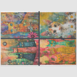 Artist Catをテーマにしたジャンクジャーナルの背景3 薄葉紙