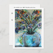 Artist Certificate Of Authenticity Template ポストカード (正面/裏面)