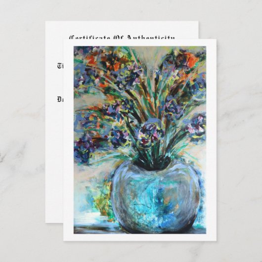 Artist Certificate Of Authenticity Template ポストカード (正面/裏面)