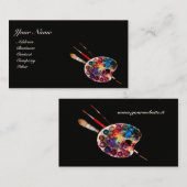 ARTIST COLOR PALETTE/画家，ファインアートマテリアル 名刺 (正面/裏面)