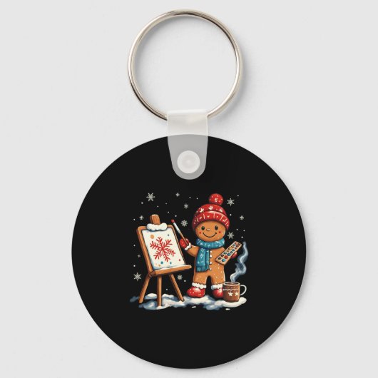 Artist Gingerbread Painter Art Teacher Student Chr キーホルダー (正面)