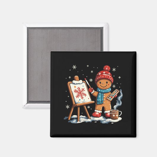 Artist Gingerbread Painter Art Teacher Student Chr マグネット (正面/裏面)