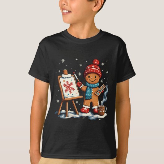 Artist Gingerbread Painter Art Teacher Student Chr Tシャツ (正面)