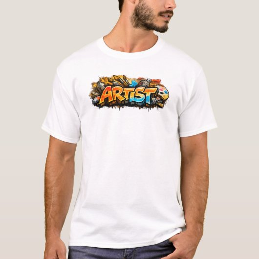 Artist Graffiti Street Art Design Tシャツ (正面)