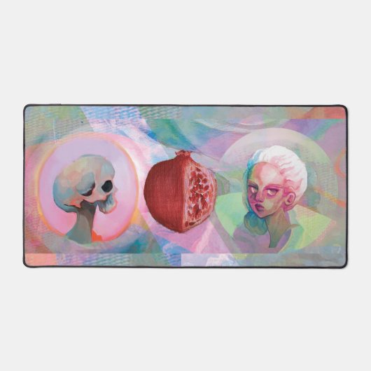 Artist mousepad - Mystic Pomegranate Desk Mat デスクマット (正面)