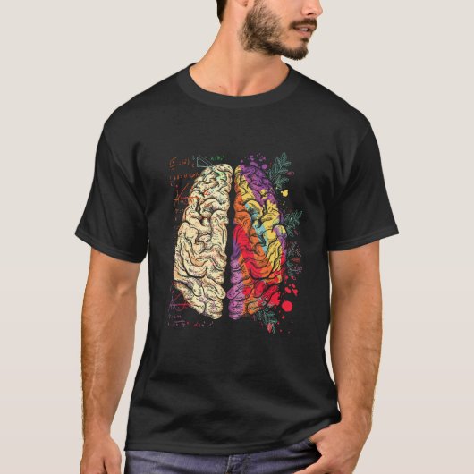 Artist Painter Neuroscience Colorful Human Brain Tシャツ (正面)