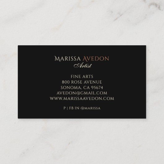 Artist Painting  名刺 (裏面)