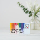 Artist Palette | Colorful Brush Strokes | Creative 名刺 (スタンド正面)