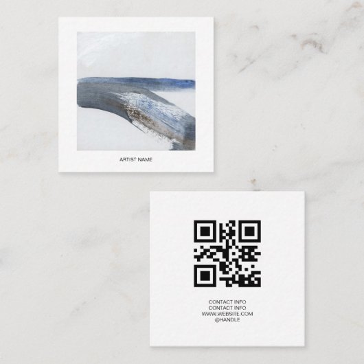 Artist QR code back スクエア名刺 (正面/裏面)