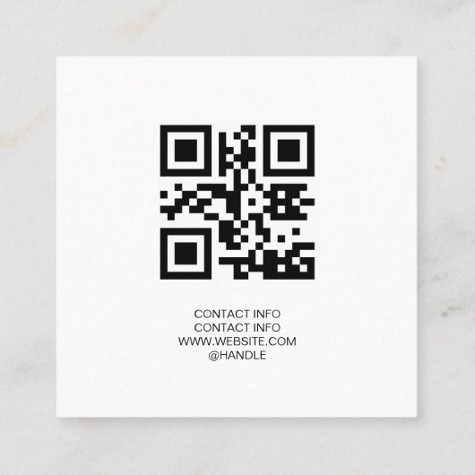 Artist QR code back スクエア名刺 (裏面)