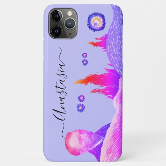 artist Starry Night editable violet Case-Mate iPhoneケース (裏面)