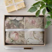 Artist Victorian Flower Junk Journal Backgrounds B 薄葉紙 (ギフト)