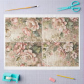 Artist Victorian Flower Junk Journal Backgrounds B 薄葉紙 (クラフト)