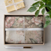 Artist Victorian Flower Junk Journal Backgrounds C 薄葉紙 (ギフト)