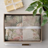 Artist Victorian Flower Junk Journal Backgrounds E 薄葉紙 (ギフト)