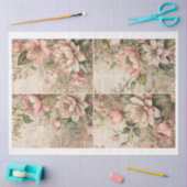 Artist Victorian Flower Junk Journal Backgrounds E 薄葉紙 (クラフト)