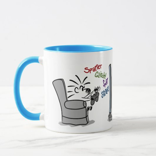 ARTIST - VIDEO GAMER Mug by Jeff Willis Art マグカップ (左)