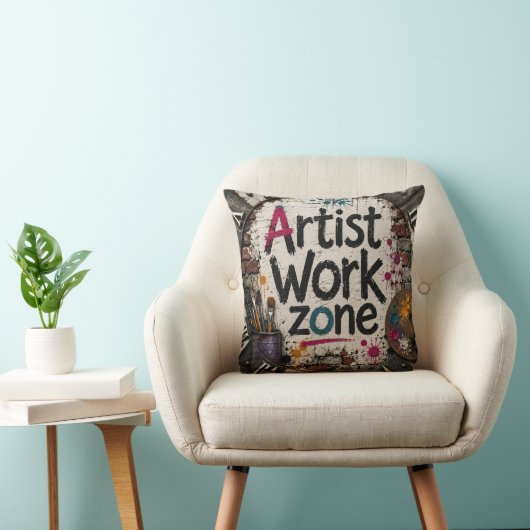 Artist Work Zone Creative Studio Gift for Artists クッション (椅子)