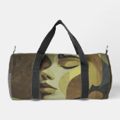 Artistic Abstract Face Design Duffel Bag ダッフルバッグ (裏面)