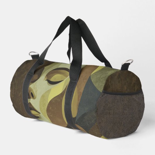 Artistic Abstract Face Design Duffel Bag ダッフルバッグ (右コーナー)