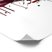 Artistic Abstract Guitar Music Lover's Art ポスター (角)