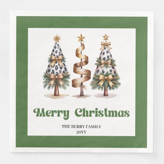 Artistic abstract leopard Christmas tree dinner (正面)