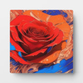 Artistic Abstract Marbled Rose Tabletop フォトプラーク (正面)