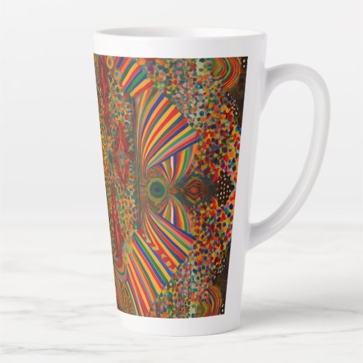 Artistic Abstract Pattern for late mug カフェラテマグ (右)
