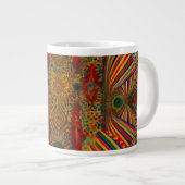 Artistic Abstract Pattern Tie for mug ジャンボコーヒーマグカップ (正面右)