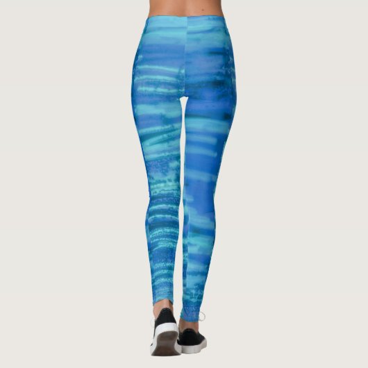 Artistic Abstract Psychedelic Color Burst Opaque レギンス (裏面)