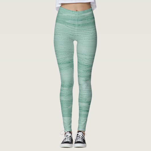 Artistic Abstract Psychedelic Color Burst Opaque レギンス (正面)