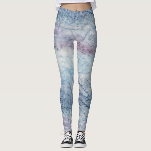 Artistic Abstract Psychedelic Color Burst Opaque レギンス (正面)