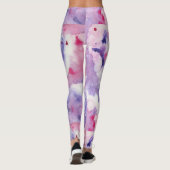 Artistic Abstract Psychedelic Color Burst Opaque レギンス (裏面)
