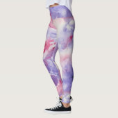 Artistic Abstract Psychedelic Color Burst Opaque レギンス (左)