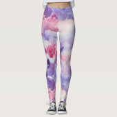 Artistic Abstract Psychedelic Color Burst Opaque レギンス (正面)