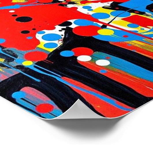 Artistic Aesthetic Abstract Watercolor Poster ポスター (角)