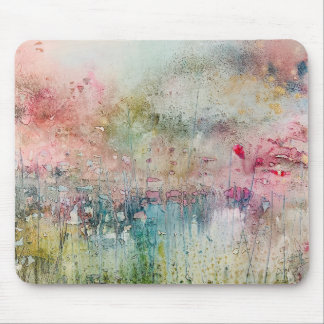 Artistic Alcohol Ink Abstract Landscape Mousepad  マウスパッド