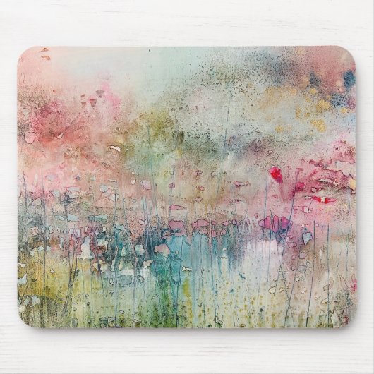 Artistic Alcohol Ink Abstract Landscape Mousepad  マウスパッド (正面)