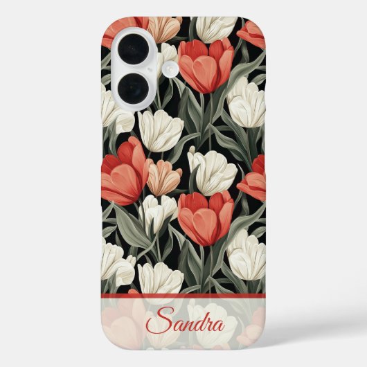 Artistic Anniversary Gift Tulip Custom Case-Mate iPhoneケース (裏面)