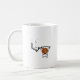 Artistic basketball ceramic mug, ideal sports gift コーヒーマグカップ
